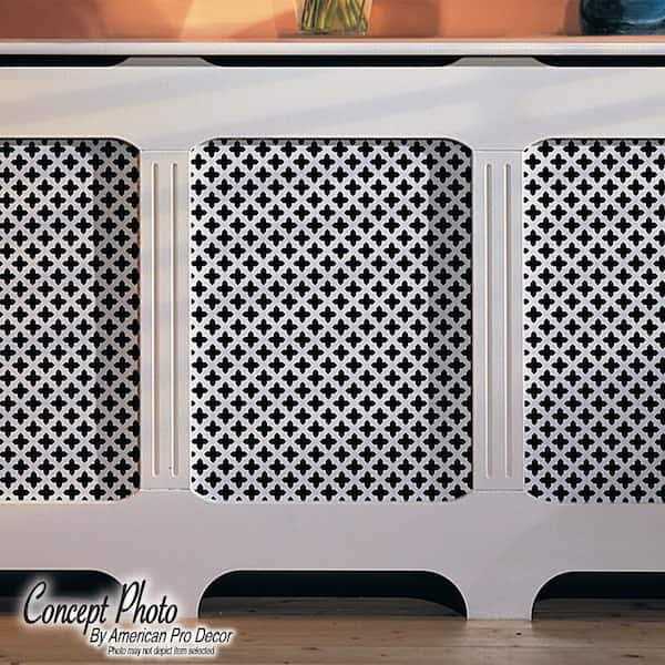 American Pro Decor 72 in. x 24 in. x 1/8 in. Unfinished Multi Square Decorative Perforated Paintable MDF Screening Panel Insert - Image 5