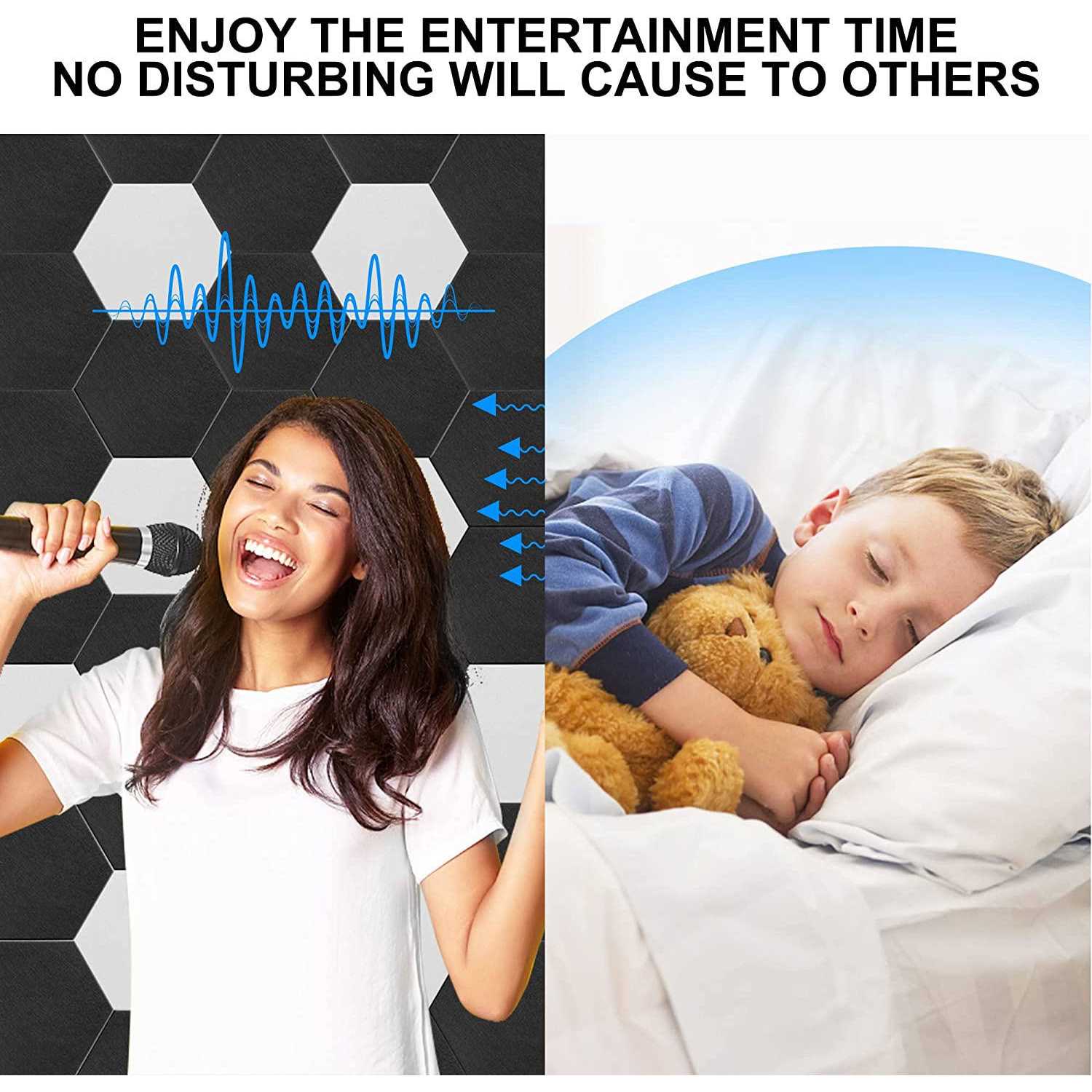 Soundproof Wall Panels Kuchoow Acoustic Panels Self-Adhesive Acoustic Panels Sound Absorbing High Density - Image 3