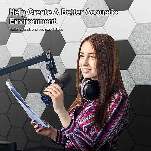 Soundproof Wall Panels Kuchoow Acoustic Panels Self-Adhesive Acoustic Panels Sound Absorbing High Density - Image 5