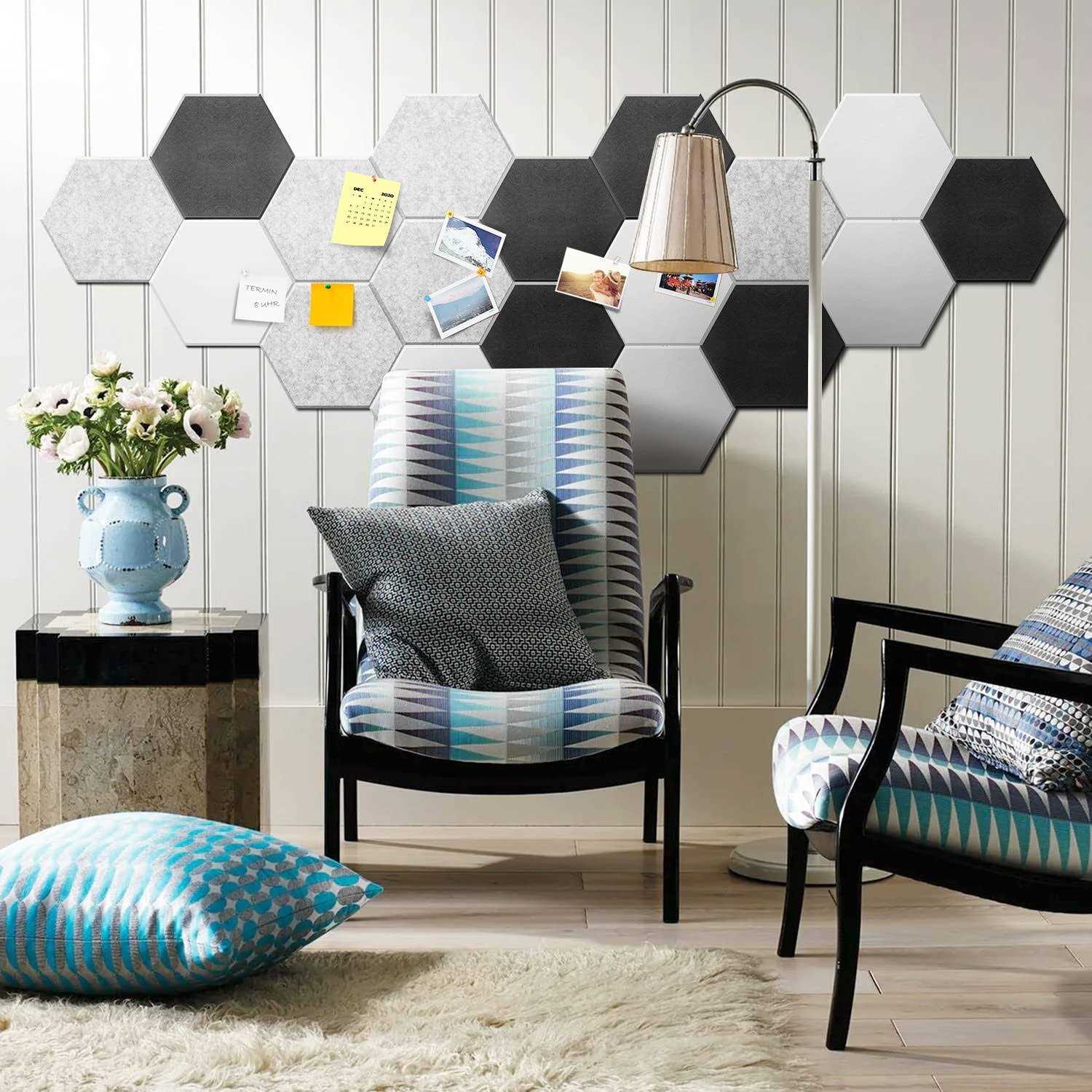 Soundproof Wall Panels Kuchoow Acoustic Panels Self-Adhesive Acoustic Panels Sound Absorbing High Density - Image 5