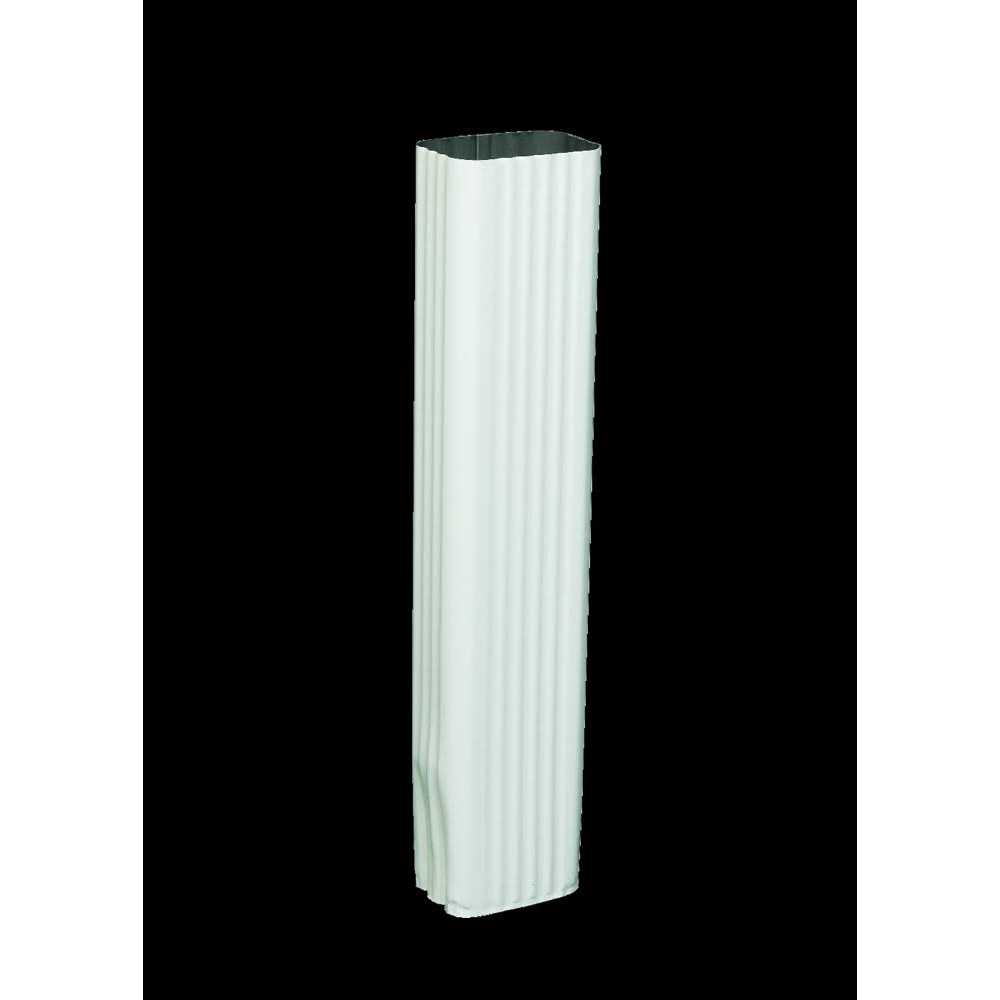 Amerimax 2 in. x 3 in. x 10 ft. White Aluminum Downspout - Image 3