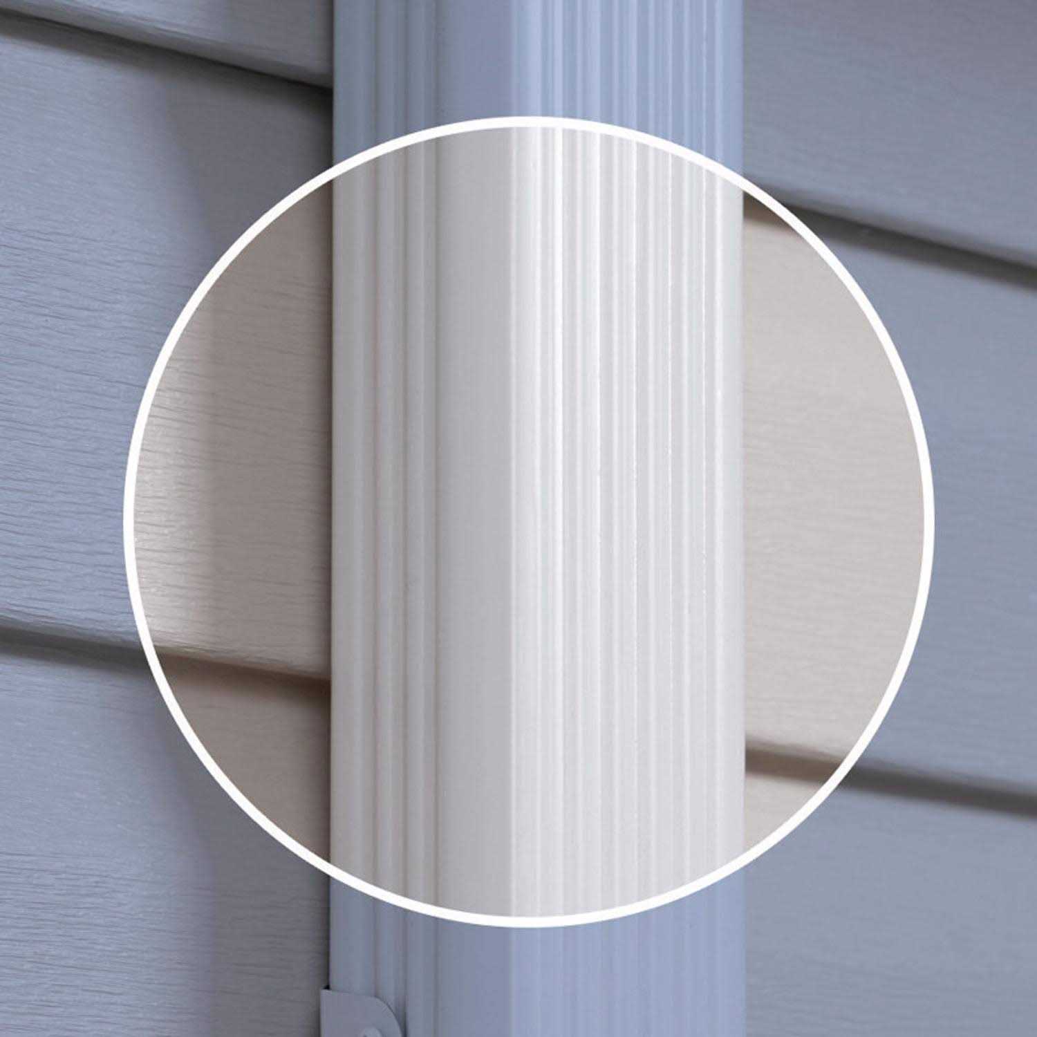 Amerimax 2 in. x 3 in. x 10 ft. White Aluminum Downspout - Image 4