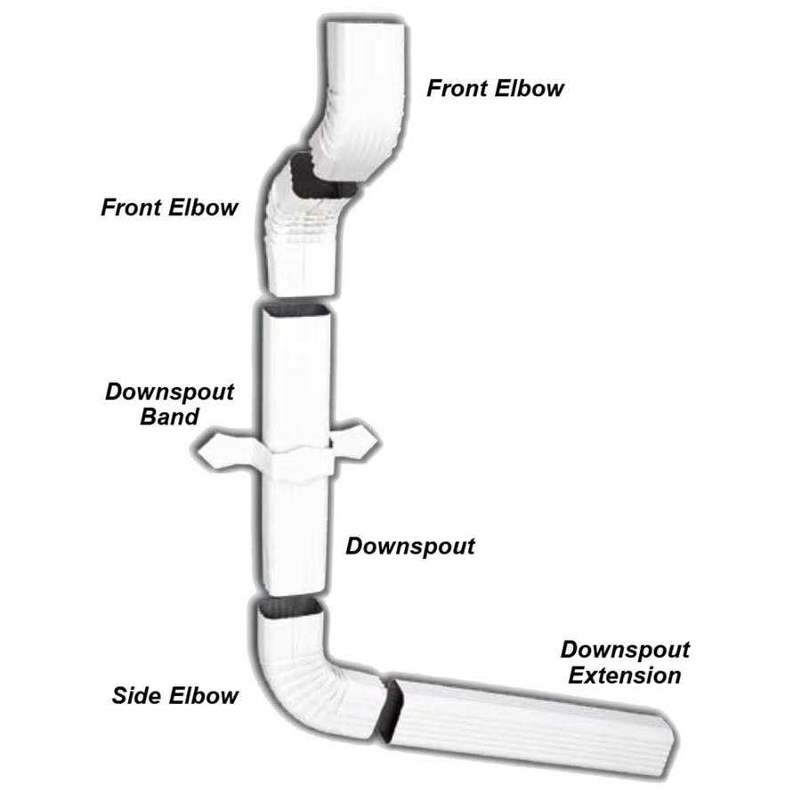 Amerimax 2 in. x 3 in. x 10 ft. White Aluminum Downspout - Image 5