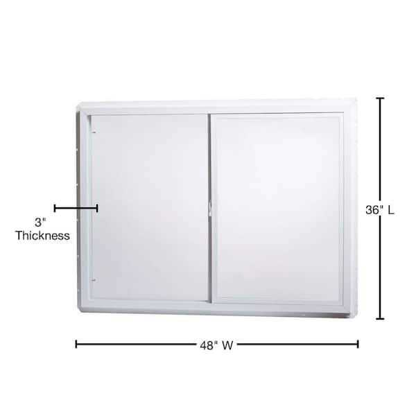 TAFCO Windows 48 in. x Utility Left-Hand Single Slider Vinyl Windows Single Glass and Screen - Image 3