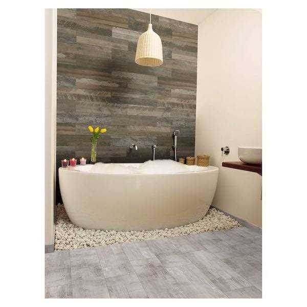 Marazzi Montagna Wood Weathered Gray 6 in. x 24 in. Porcelain Floor and Wall Tile - Image 4