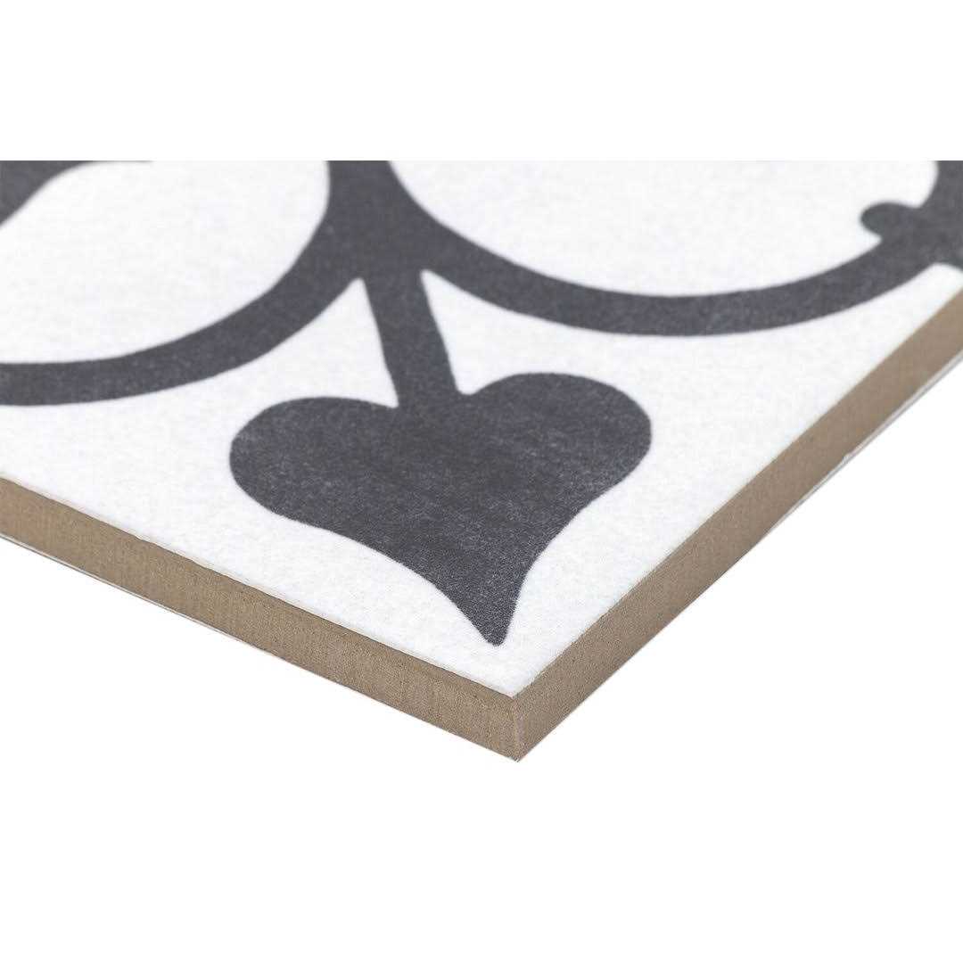 Ivy Hill Tile Sintra White Ornate Encaustic 9 in. x 9 in. x 10mm Matte Porcelain Floor and Wall Tile - Image 4