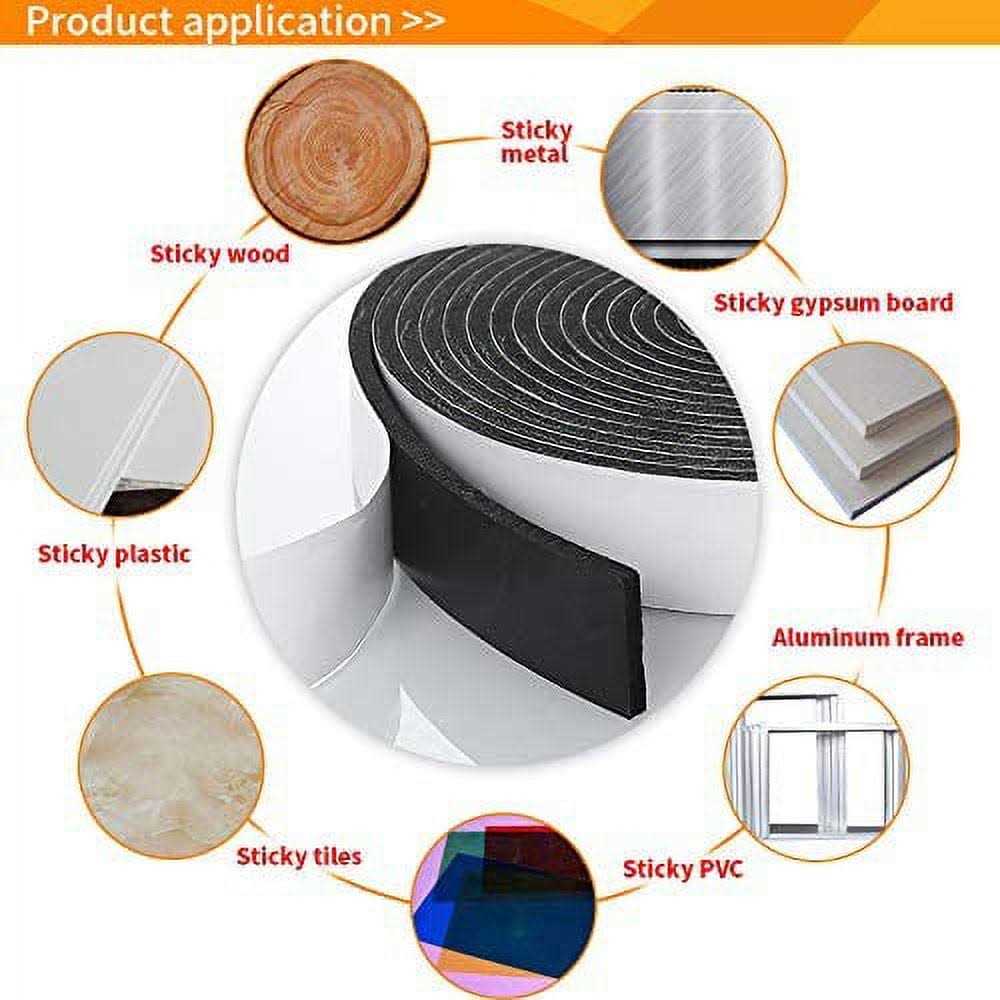 Dgsl Foam Insulation Tape self Adhesive,Weather Stripping for Doors and Windows,Sound Proof soundproofing Door Seal,Weatherstrip,Pipe - Image 5