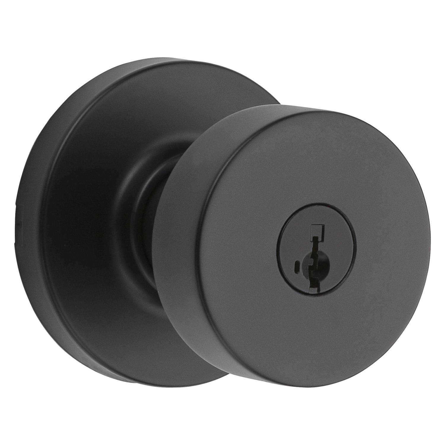 Kwikset Signature Series Pismo Iron Black Entry Knob KW1 2-1/4