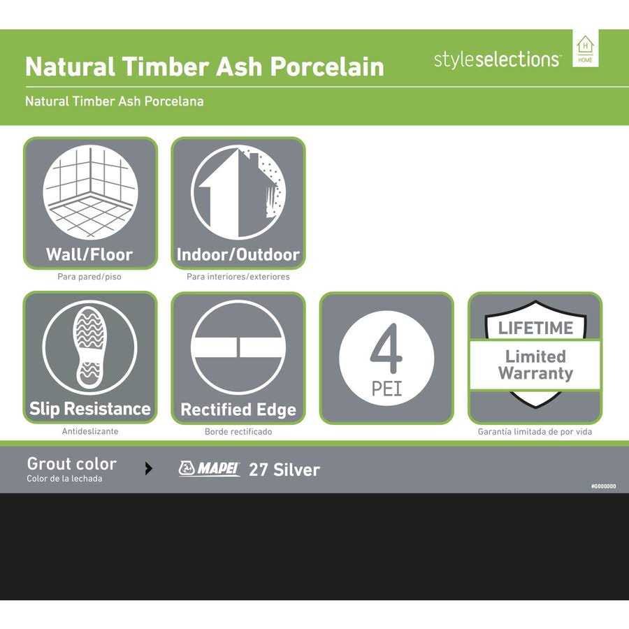 Style Selections Natural Timber Ash 8-in x 48-in Glazed Porcelain Wood Look Floor and Wall Tile 0600101 - Image 5