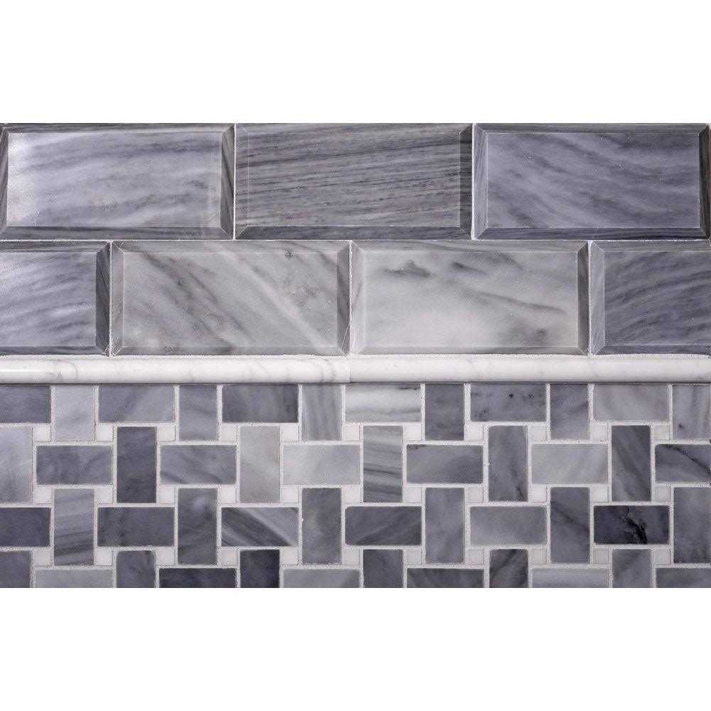 Apollo Tile and 3-in. x 6-in. Beveled Polished Marble Subway Tile - Image 3