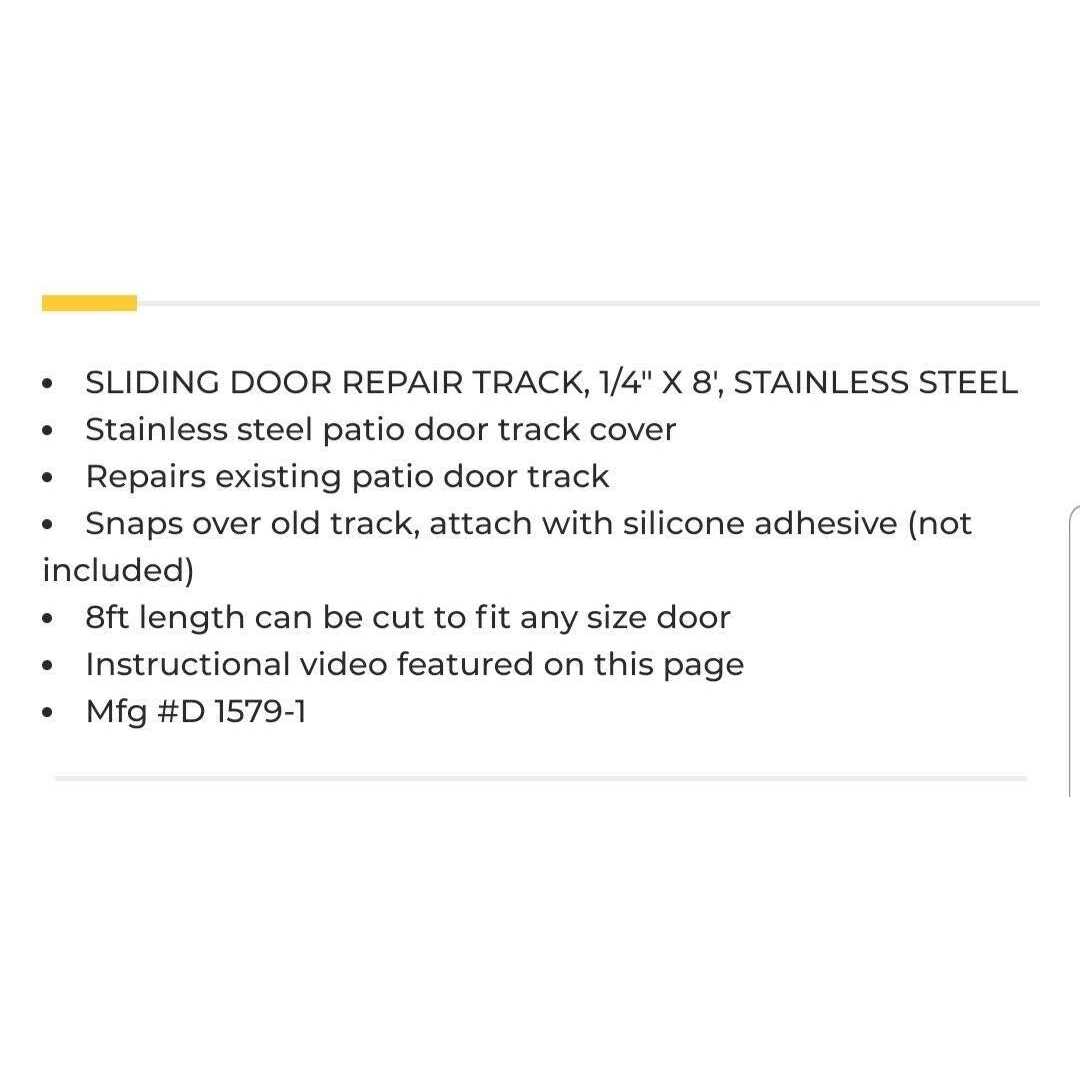 Prime-Line Products D 1579-1 Sliding Door Repair Track - Image 2