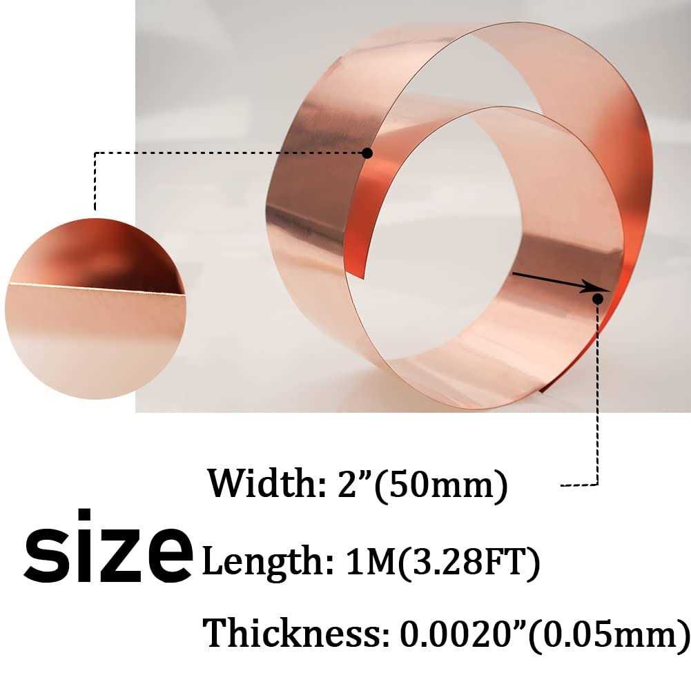 Tynulox Pure Copper flashing 0.4mm x 200mm x 1M 110 Copper Metal sheet Roll - Image 3