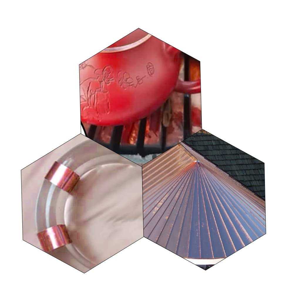 Tynulox Pure Copper flashing 0.4mm x 200mm x 1M 110 Copper Metal sheet Roll - Image 4