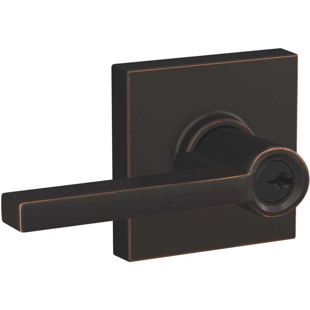 Schlage F51ALAT Latitude Keyed Entry Lever with Collins Trim