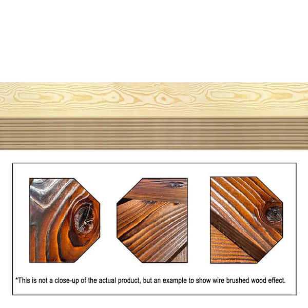 Calhome 3/4 in. x 8 in. x 7 ft. Wire Brushed Knotty Pine Tongue and Groove Siding Board - Image 2