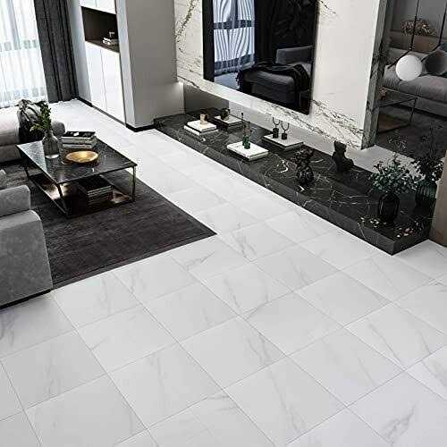 Westick Vinyl Flooring Peel and Stick White Marble Peel and Stick Floor Tile Waterproof Bathroom Tiles For Floor Self Adhesive - Image 3