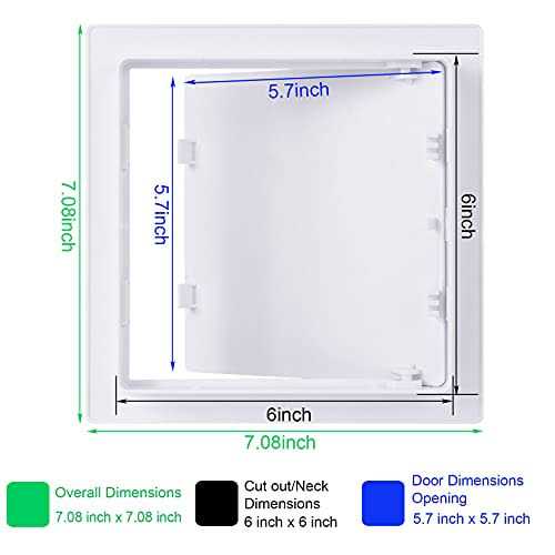 Suteck Plastic Access Panel for Drywall Ceiling 4 x 6 Inch Reinforced Plumbing Wall Access Doors Removable Hinged - Image 4