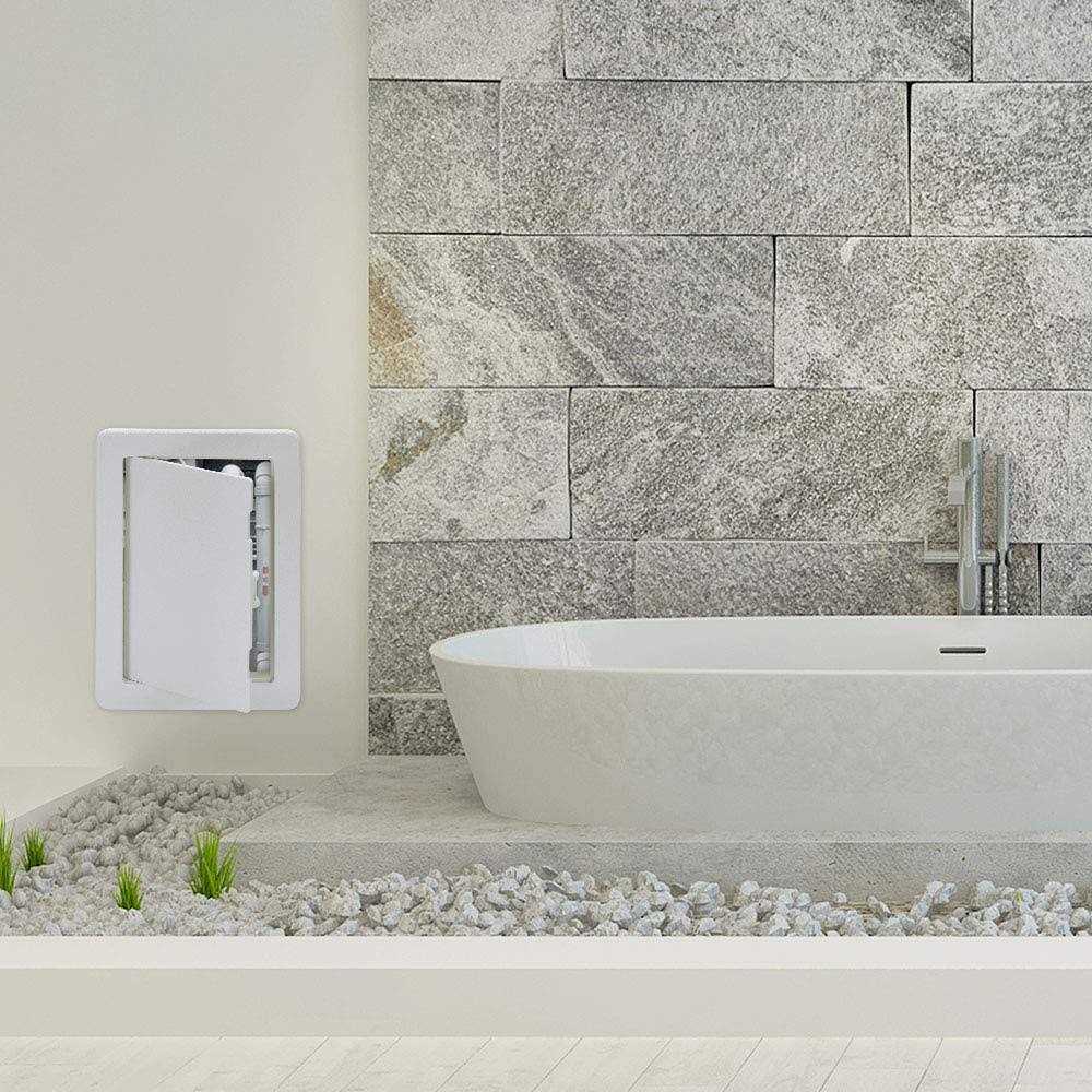 Suteck Plastic Access Panel for Drywall Ceiling 4 x 6 Inch Reinforced Plumbing Wall Access Doors Removable Hinged - Image 5