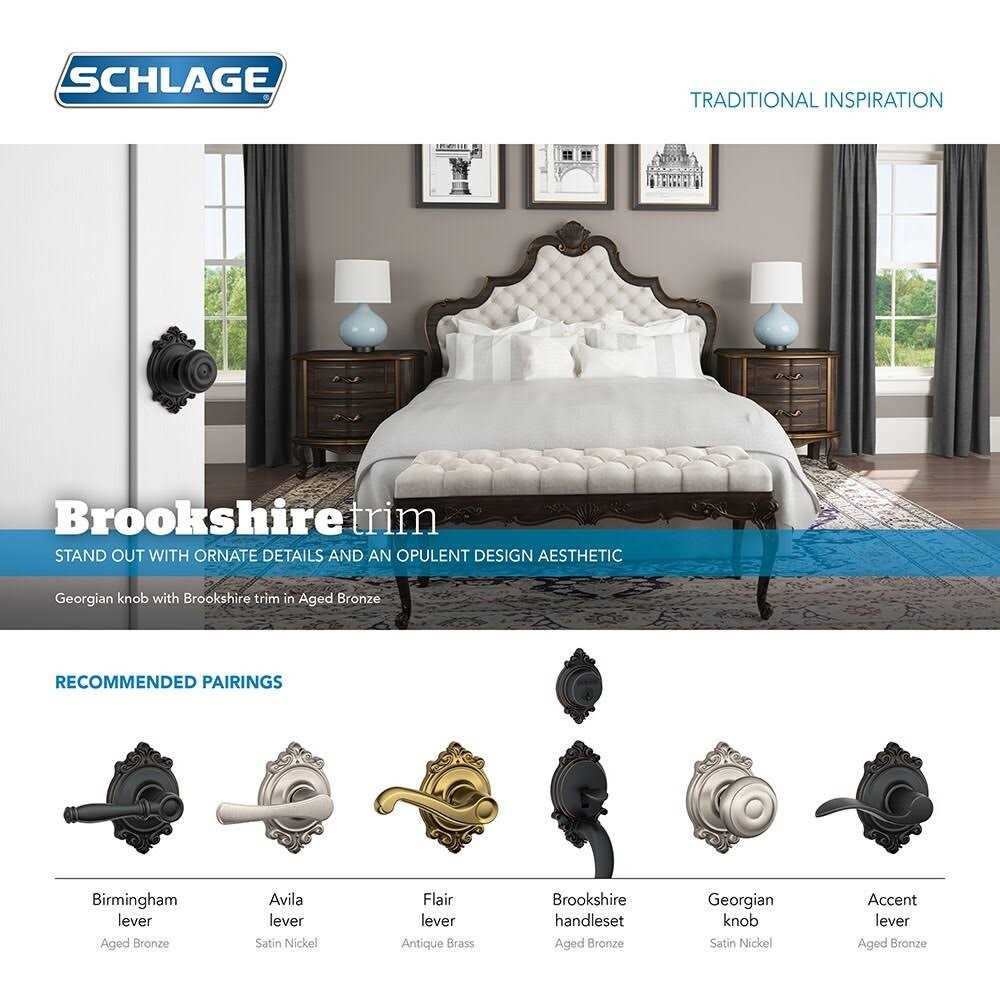 Schlage Georgian Door Knob Brookshire Dummy F170GEO - Image 4