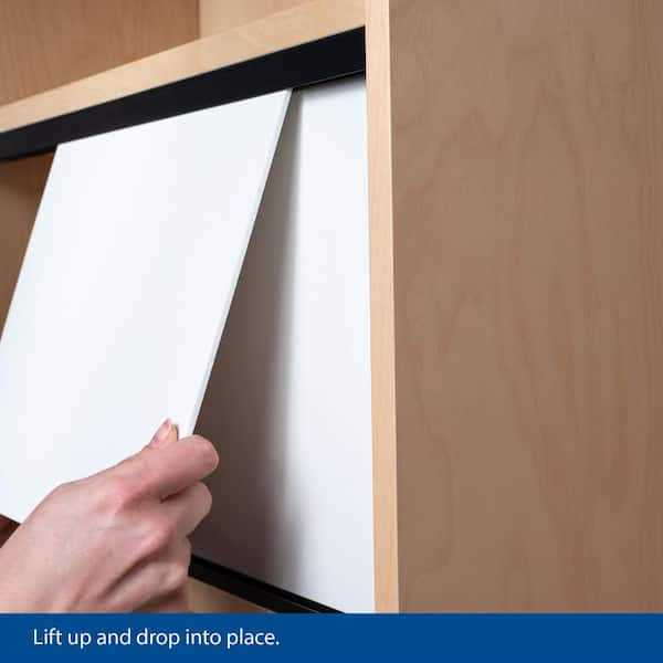 Outwater 11/16 in. D x 51/64 in. W x Black Styrene Plastic Sliding Bypass Track Moulding Set for 1/4 in. Doors 140-B - Image 5