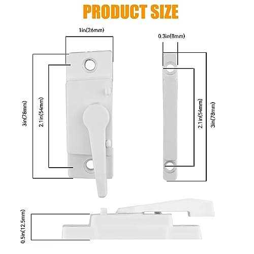 4 Pack Window Locks, Window Sash Lock, Window Locks Security Up and Down Window,Window Latches Replacement - Image 3