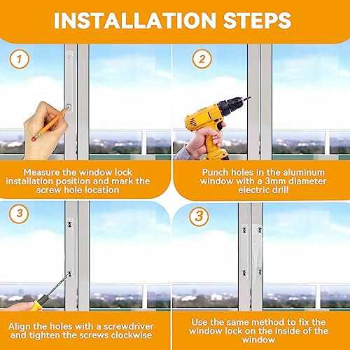 4 Pack Window Locks, Window Sash Lock, Window Locks Security Up and Down Window,Window Latches Replacement - Image 4