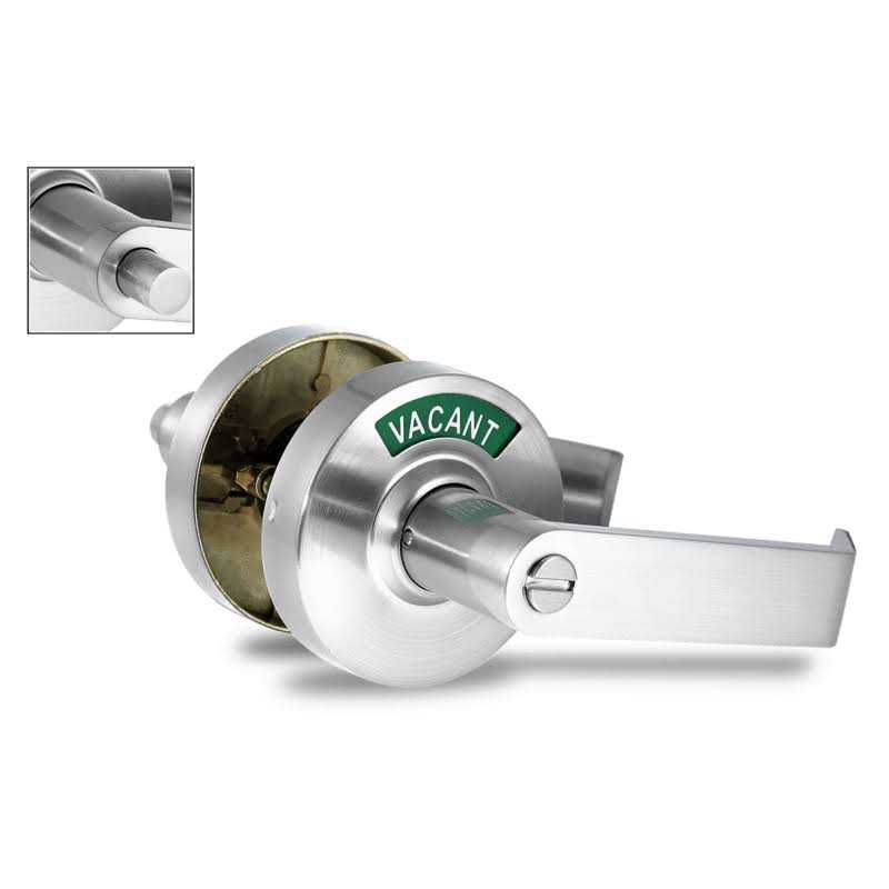 VIZILOK ADA Compliant. Commercial Grade Privacy Indicator Lock and Lever in 26D Satin Chrome Non-Reversible - Image 3
