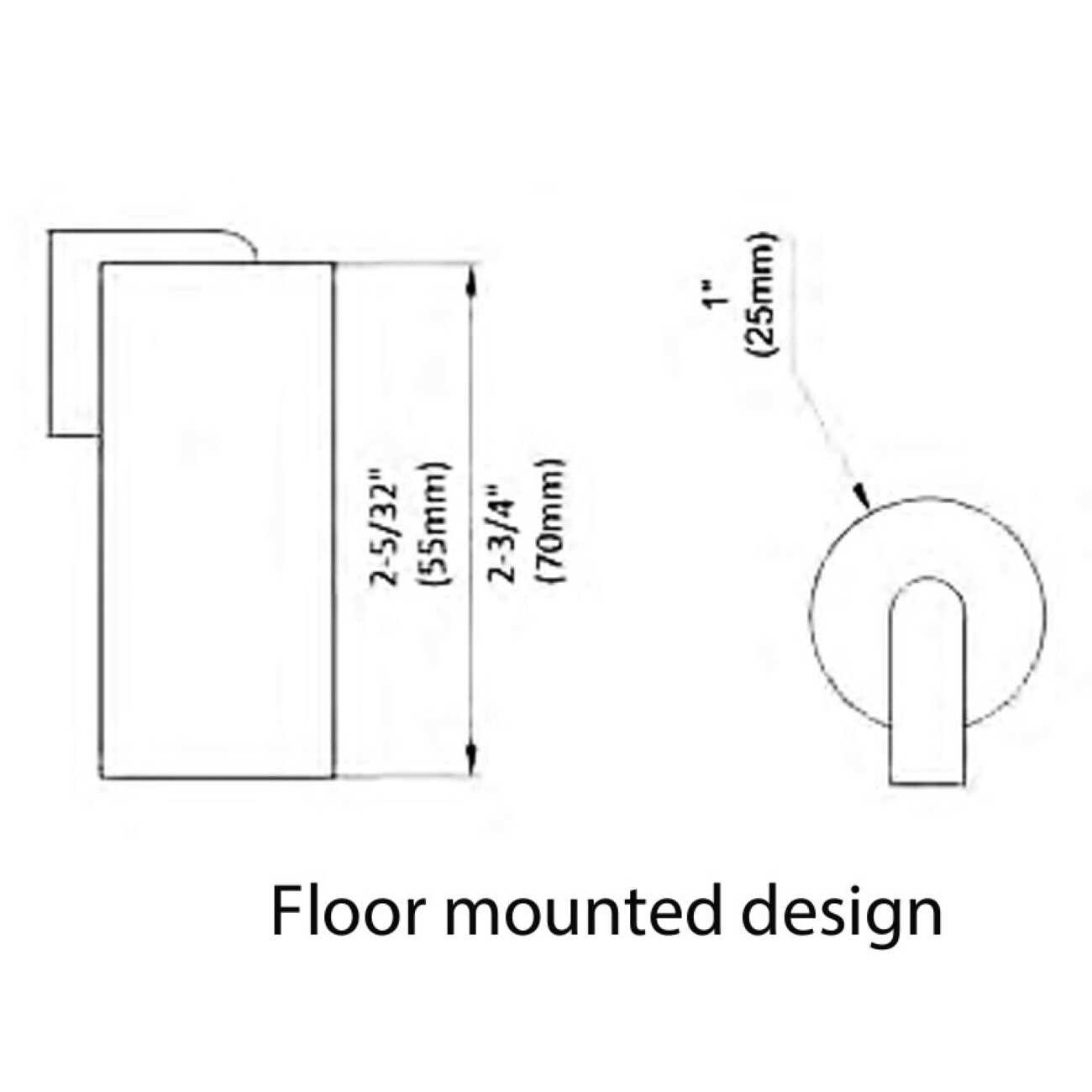 Inox Dsix26 DSIX 2-3/4 inch Floor Mounted Peg Door Stop - Image 2