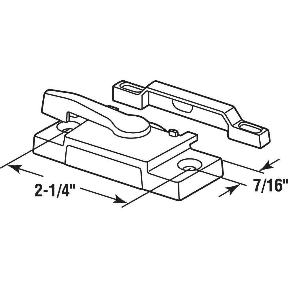Prime Line Vinyl Window Sash Lock White - Image 2