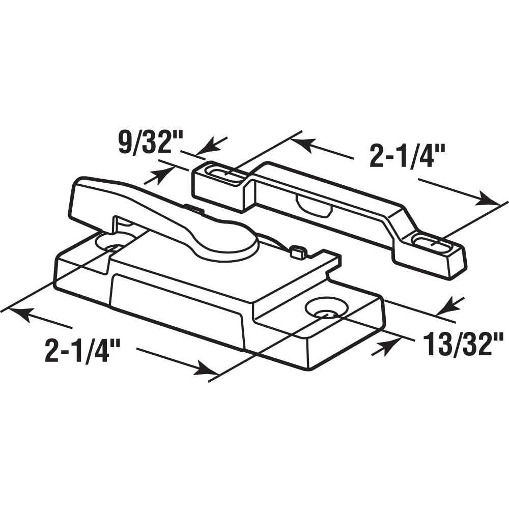 Prime Line Vinyl Window Sash Lock White - Image 4