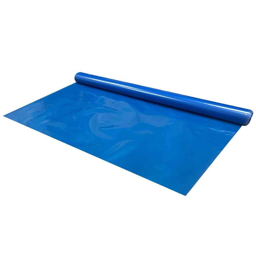 Dekorman 300 sq. ft. 3-15/16 ft. x 76-1/5 ft. x 6 mil Blue Virgin Polyethylene Moisture Barrier and Vapor Barrier Underlayment