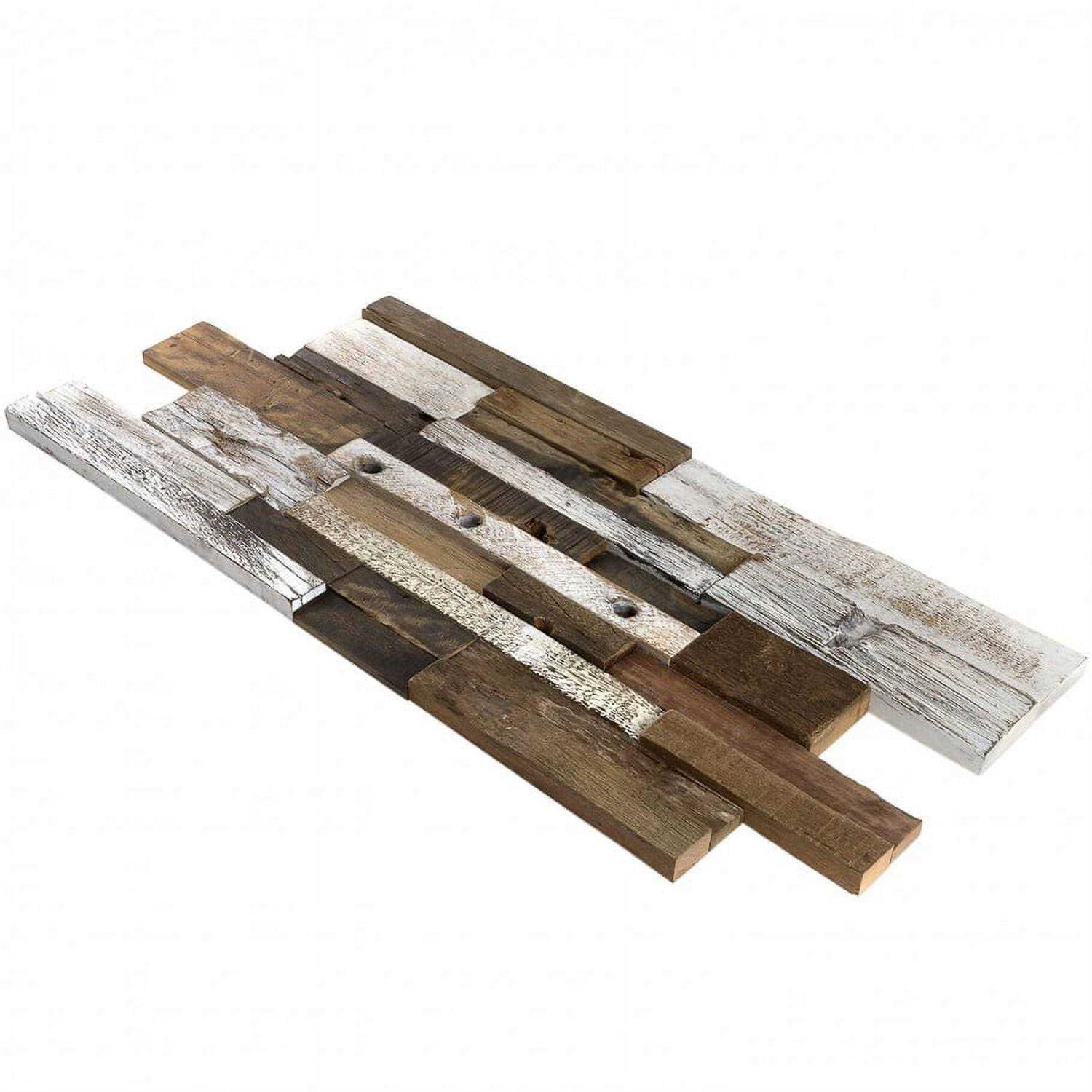 Ivy Hill Tile Timber 11.81 in. x 23.62 in. Wood Mosaic Wall Tile - Image 3