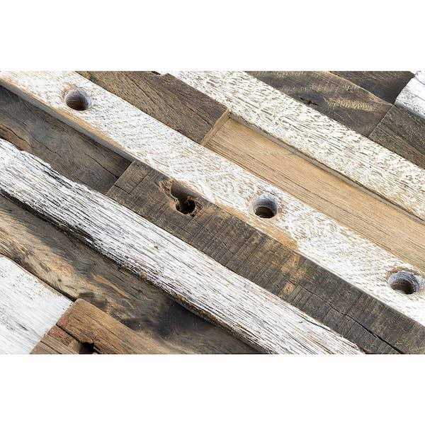 Ivy Hill Tile Timber 11.81 in. x 23.62 in. Wood Mosaic Wall Tile - Image 4