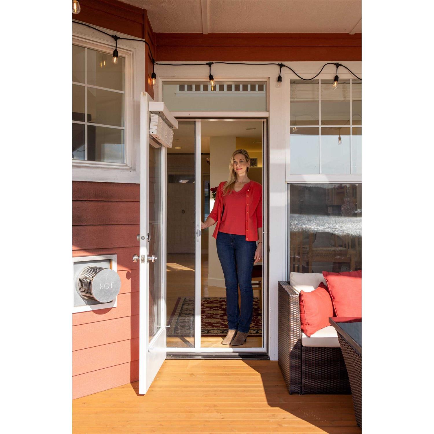 Cool Single Retractable Door Screen-White - Image 4