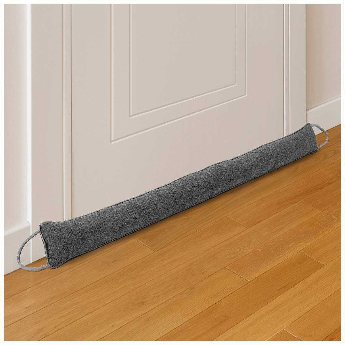 Tuffen Door Draft Stopper Weighted Under Door Noise Air Blocker Heavy Duty Sound Proof Draft Guard Door Gap Blocker with Hook Tape for Doors - Image 4