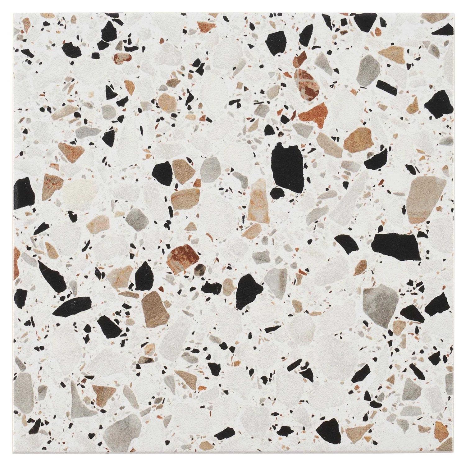 Artmore Tile Shards Terrazzo Bianco 8-in x 8-in Matte Porcelain Encaustic Thinset Mortar Tile - Image 5