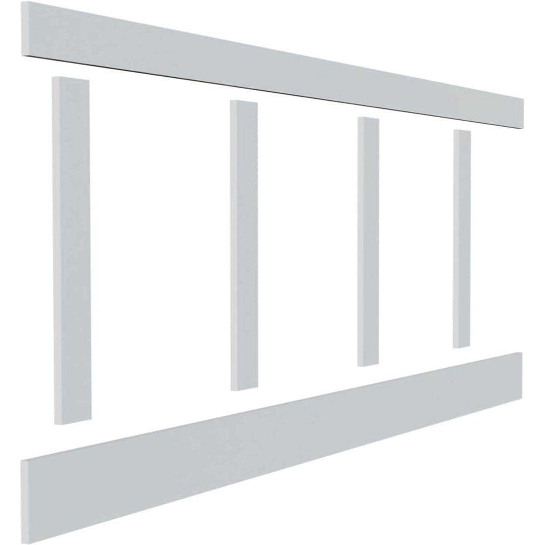 Ekena Millwork WPKP32X02CS Classic Shaker 8' Length PVC Wainscoting Kit