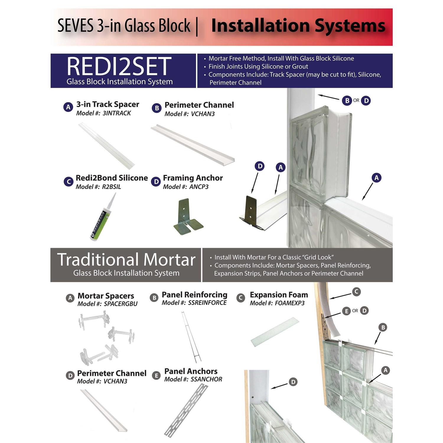 Seves 7.75 in. x 7.75 in. x 3.12 in. Ice Pattern Glass Block - Image 5
