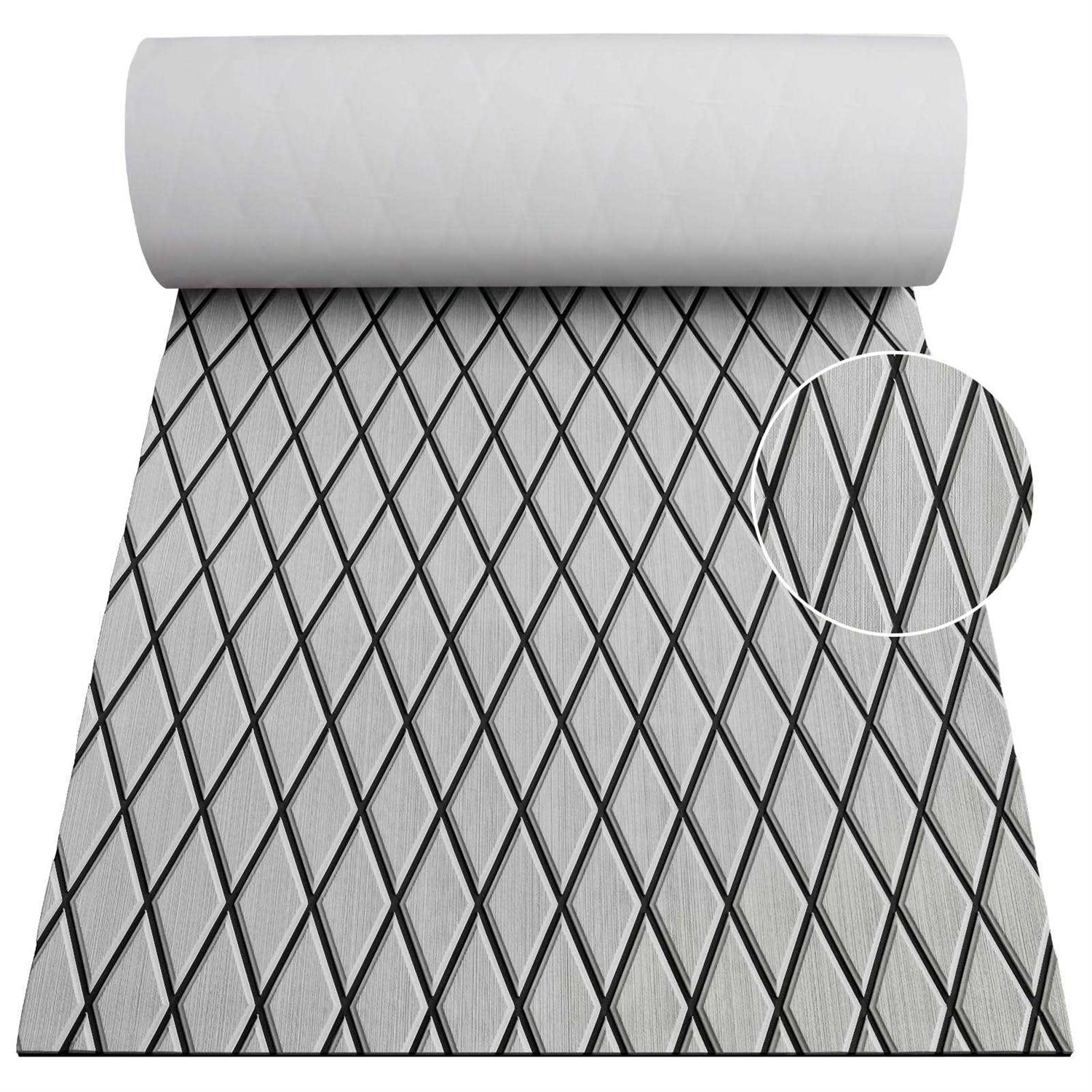 Hzkaicun Boat Flooring EVA Foam Boat Decking Sea Deck Boat Flooring Self-Adhesive Faux Teak Marine Boat Decking Non-Slip Mat for Boat Deck Yacht