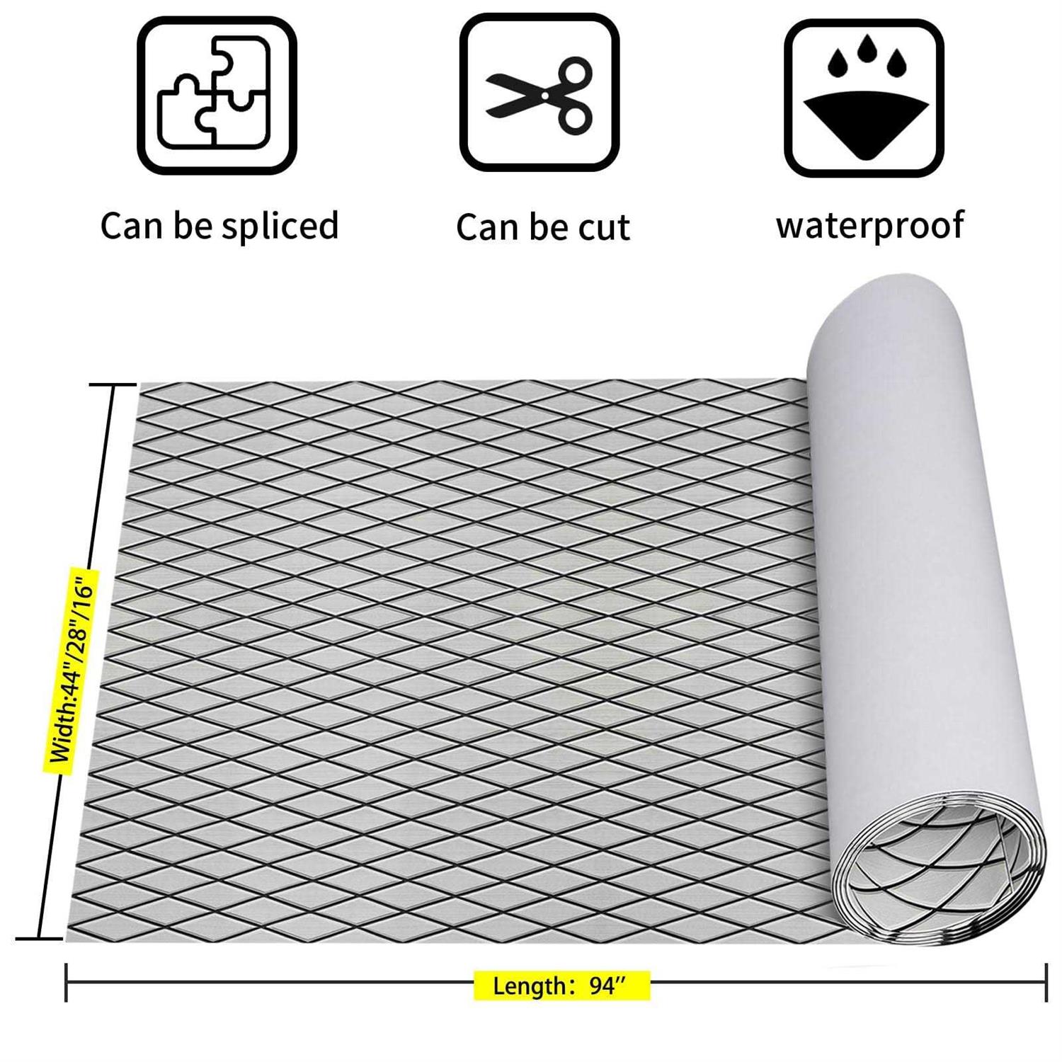 Hzkaicun Boat Flooring EVA Foam Boat Decking Sea Deck Boat Flooring Self-Adhesive Faux Teak Marine Boat Decking Non-Slip Mat for Boat Deck Yacht - Image 4