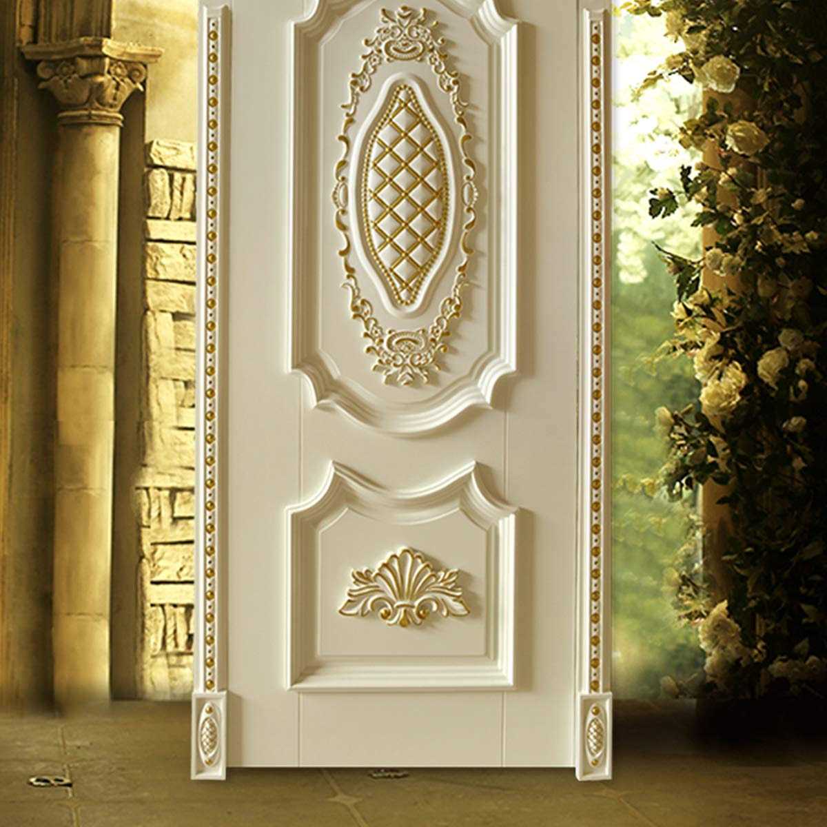 Beoot Wooden Carved Onlay Appliques Wood Carving Decal Unpainted Furniture Bed Door Cabinet Decor - Image 4