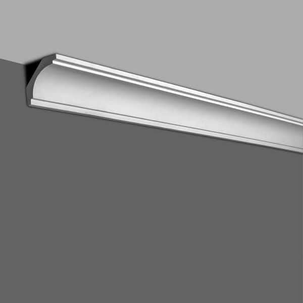 American Pro Decor 2-3/8 in. x 2-3/8 in. x 6 in. Long Plain Polyurethane Crown Moulding Sample - Image 4
