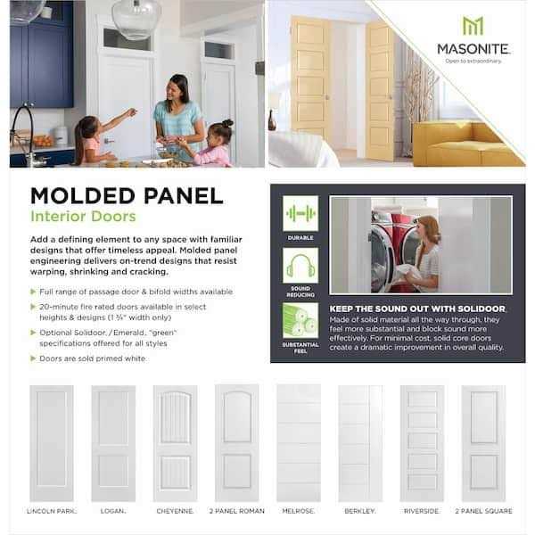 Masonite 80 6-Panel Primed Composite Single Prehung Interior Door - Image 5