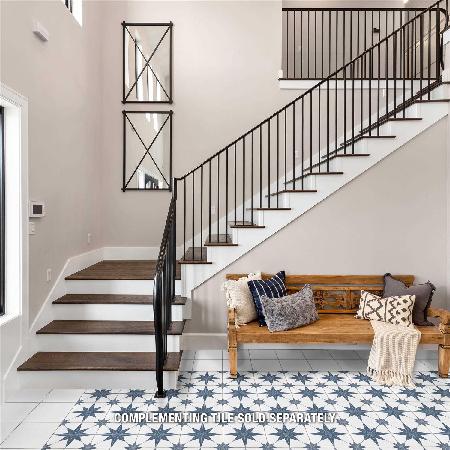 SomerTile 9.75x9.75-inch Cilento Azul Porcelain Floor and Wall Tile - Image 3