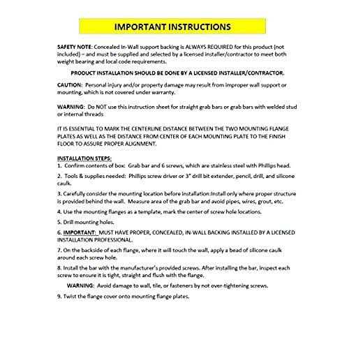 CSI Bathware Straight Grab Bar Bath BAR-SB18-TW-125-OB - Image 4