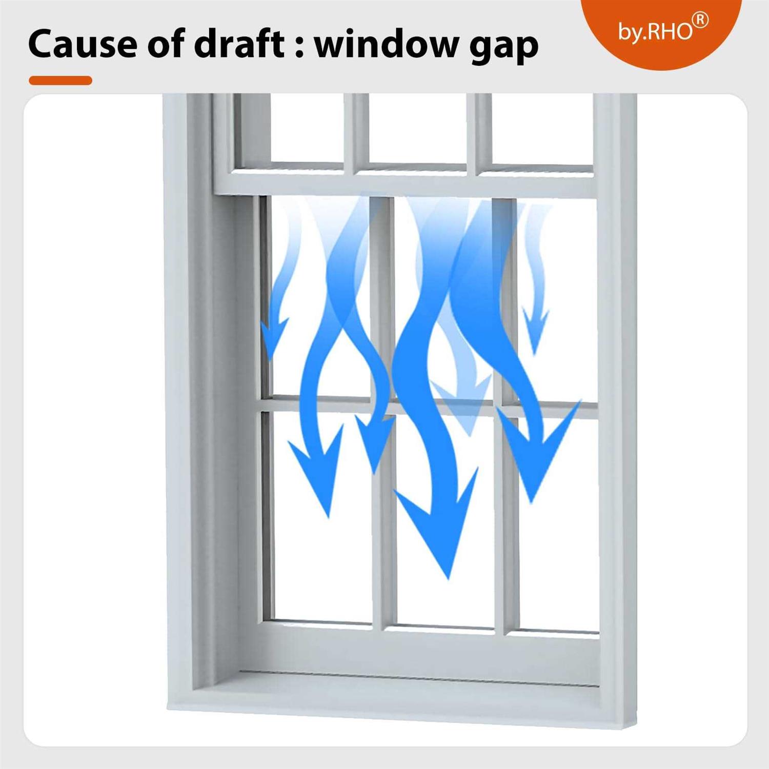GapBlock Advanced Window Insulation by.RHO – Window Weather Stripping with Insulating Properties – Patented Window Sealing Strip with Air Fillings – - Image 3