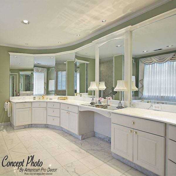 American Pro Decor 3-1/8 in. x 3-1/8 in. x 6 in. Long Plain Recycled Polystyrene Crown Molding Sample - Image 5