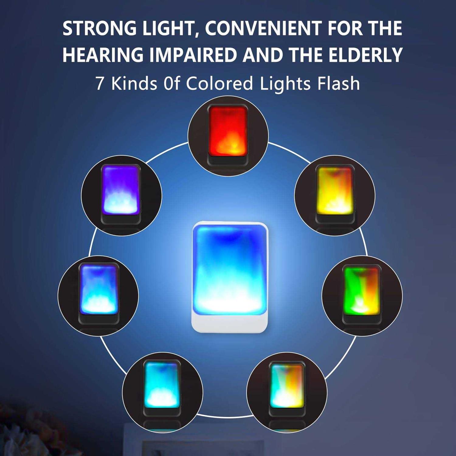 Loud Flash Doorbell with 7 Colors of Bright Light and 4 Volumes - Image 4