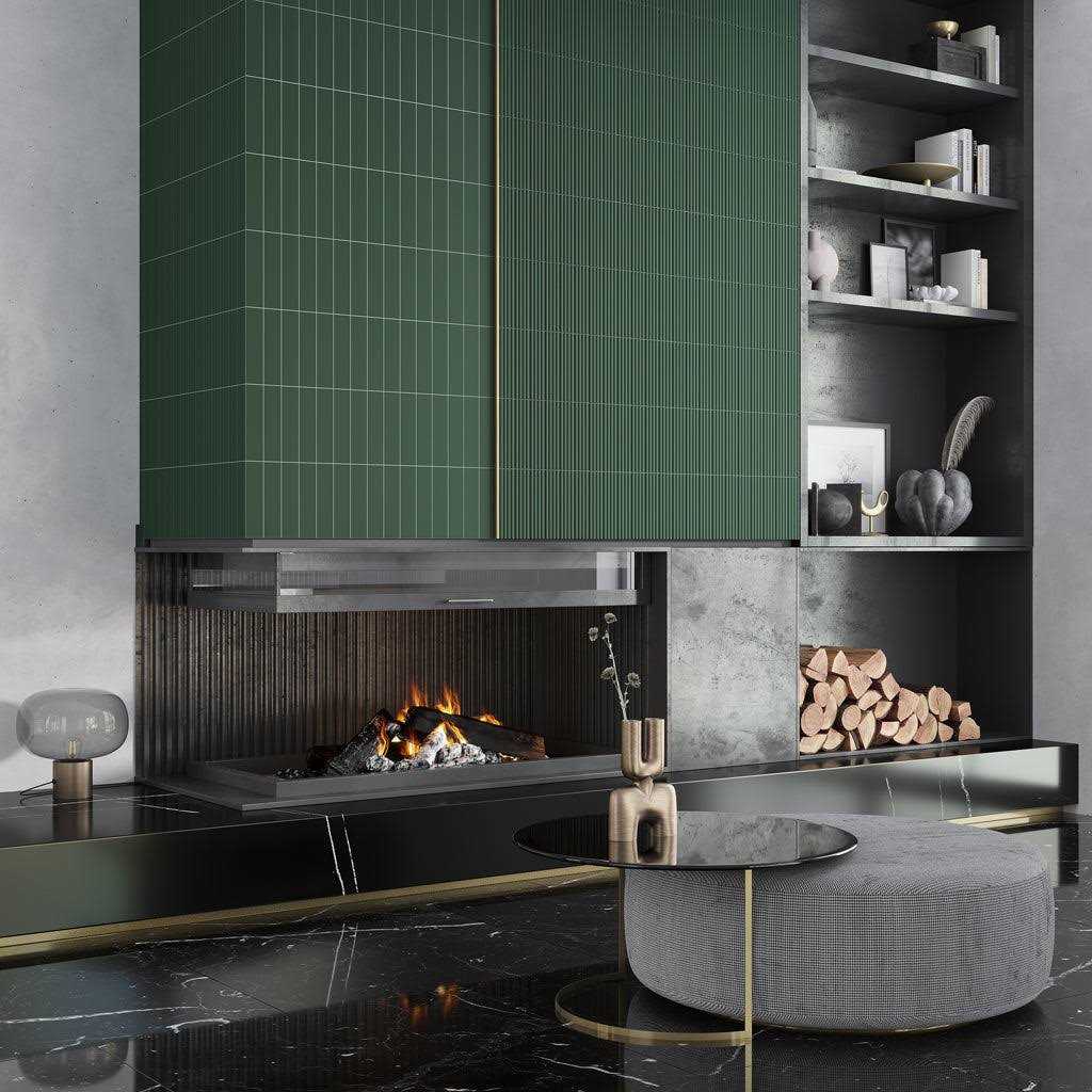 Apollo Tile Arte 1.97 in. x 7.87 in. Matte Ceramic Subway Deco Wall and Floor Tile - Image 3