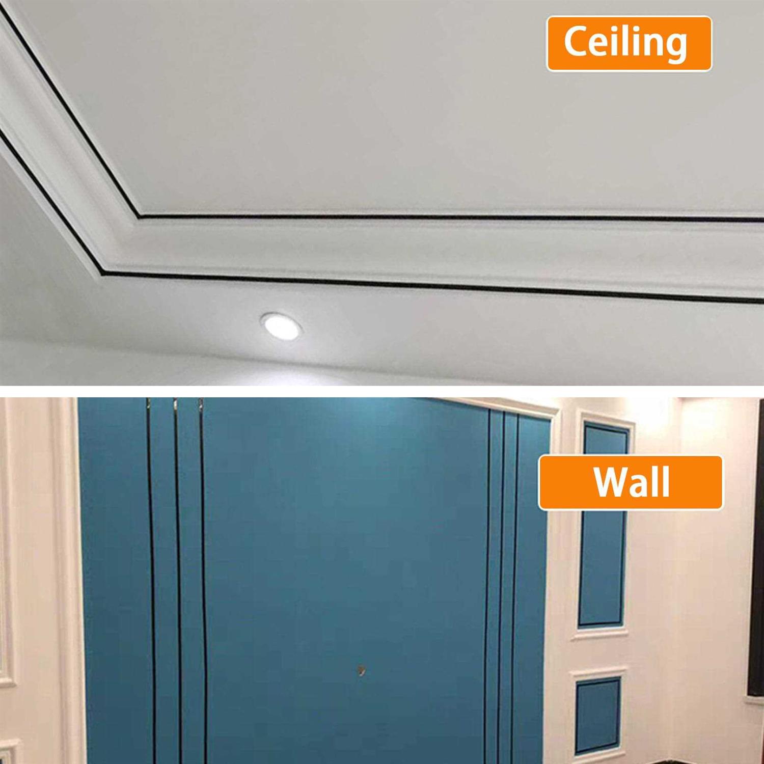 Gaahing Molding & Wall Trim 201 Stainless Steel Black Metalized Mirror-Like Finish, Peel and Stick Design - Image 5